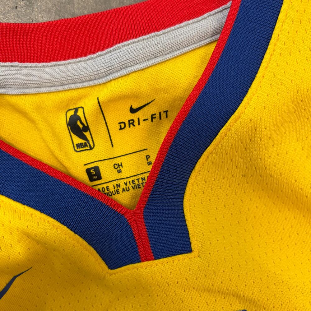Nike Steph Curry The Bay Chinese Heritage Yellow Nba Basketball Jersey Youth S - Picture 3 of 5